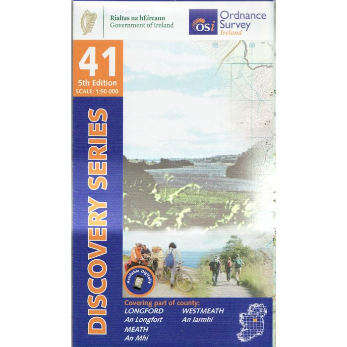 Irish Discovery Map 41, Longford, Westmeath and Meath